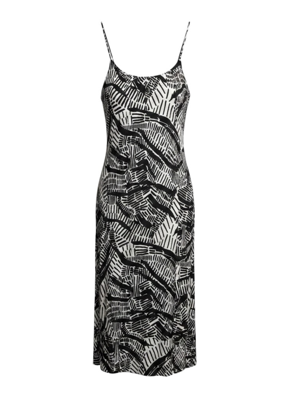 Sea Level Australia Pampas Sundress Cotton Printed Maxi Black White XL